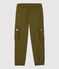 Pantalón cargo de gabardina de algodón de niño verde MILITARY