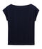 Camiseta manga corta de algodón sea island para mujer azul MARINE