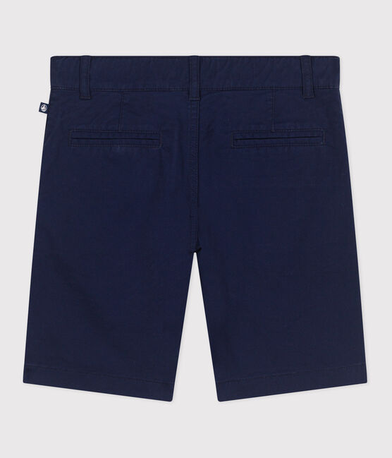 Bermudas cortas infantiles de algodón liso azul MEDIEVAL