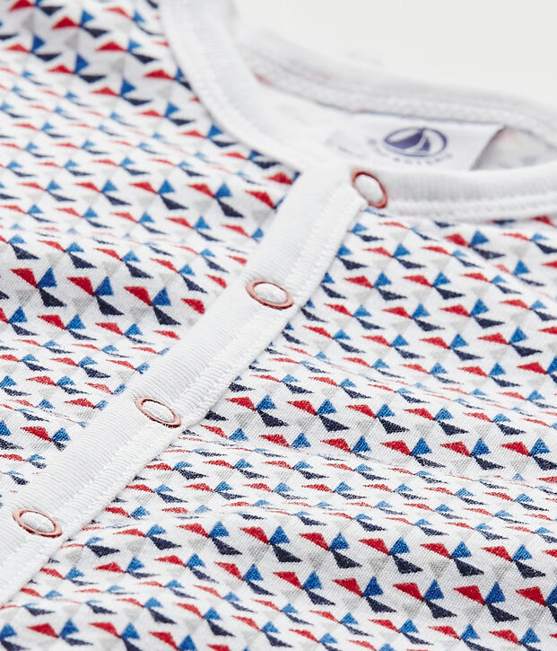 Pijama sin pies para beb&eacute; ni&ntilde;o blanco/multicolor