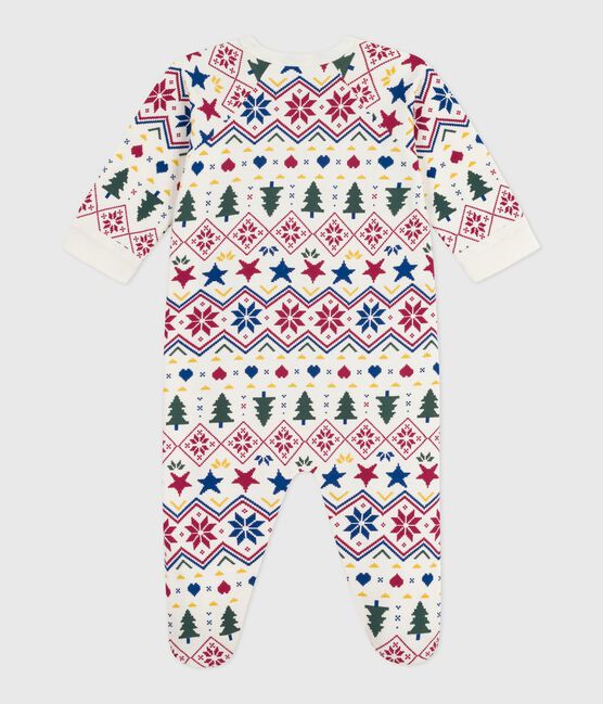 Pijama de felpa cepillada con cremallera y estampado de Navidad para bebé MILK/ MULTICO