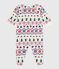 Pijama de felpa cepillada con cremallera y estampado de Navidad para bebé MILK/ MULTICO