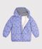 Plum&iacute;fero infantil con estampado de corazones violeta/multicolor