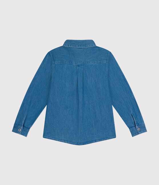 Camisa vaquera ligera para niño azul DENIM CLAIR