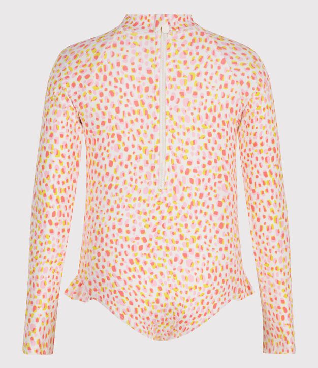 Ba&ntilde;ador infantil de manga larga con estampado blanco/multicolor