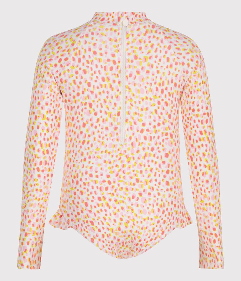 Ba&ntilde;ador infantil de manga larga con estampado blanco/multicolor