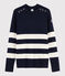 Jersey marinero de lana de mujer azul SMOKING/blanco MARSHMALLOW