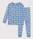 Pijama infantil de algodón con estampado de ballena