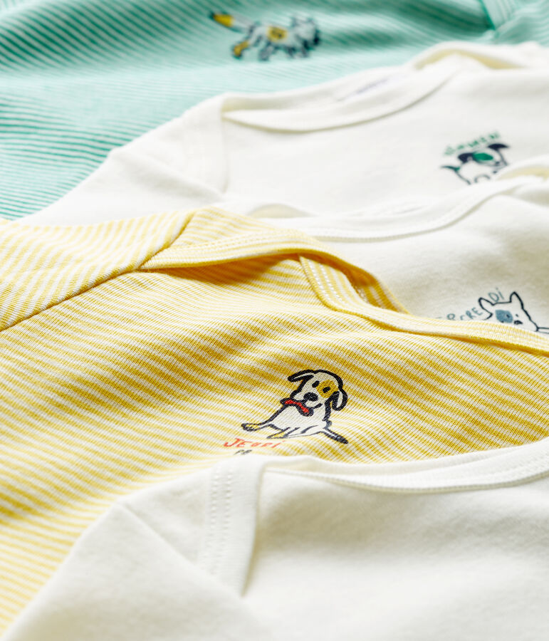 Juego de 5 bodis de manga larga para beb&eacute; ni&ntilde;o multicolor