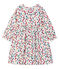 Vestido de manga larga estampado para bebé niña blanco MARSHMALLOW/blanco MULTICO