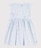Vestido infantil de algodón sin mangas azul FRAICHEUR/blanco MULTICO