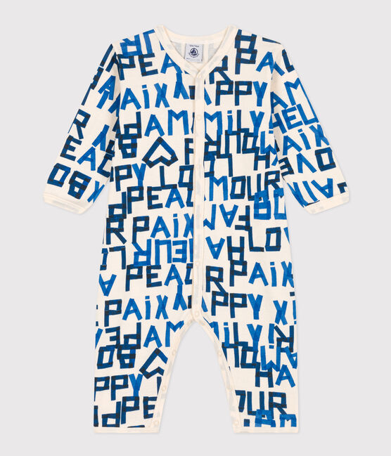 Pijama sin pies de algodón para bebé blanco AVALANCHE/ MULTICO