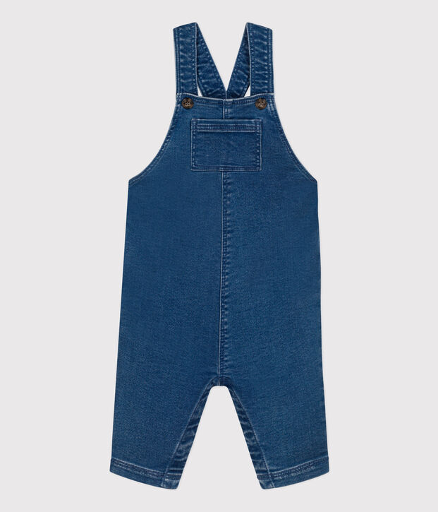 Peto largo de tejido denim para beb&eacute; azul