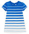 Vestido manga corta de rayas para bebé niña azul RIYADH/blanco MARSHMALLOW CN