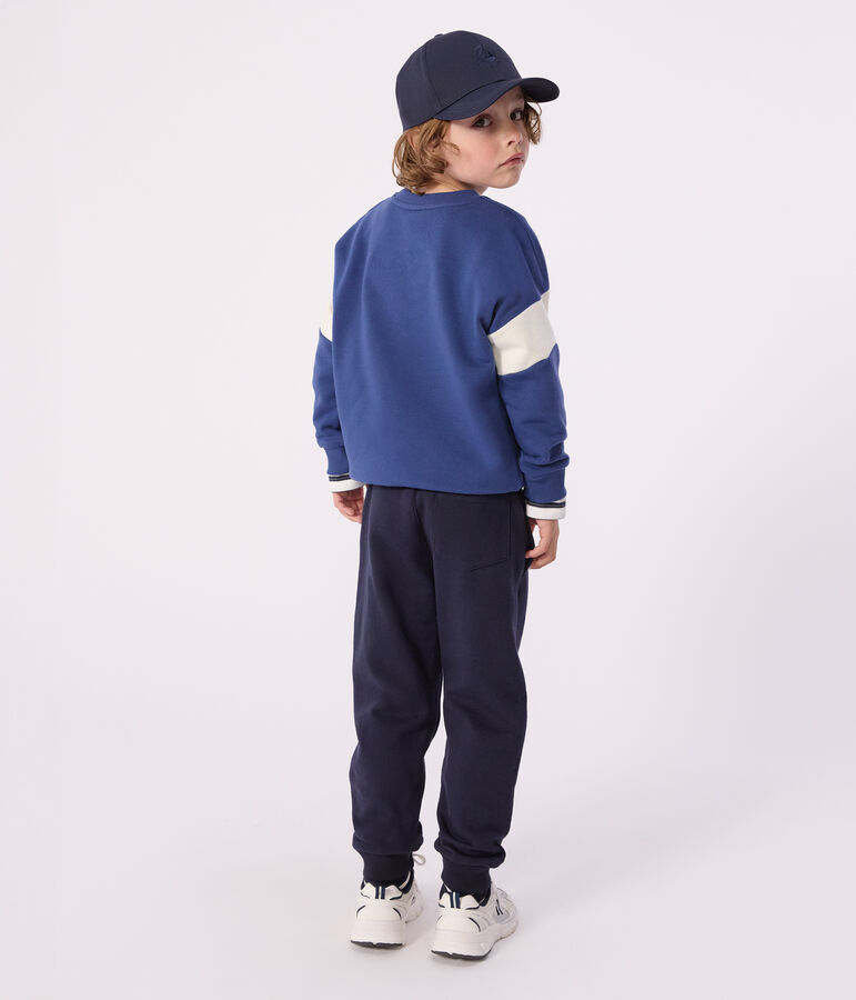 Pantal&oacute;n infantil de jogging liso de algod&oacute;n azul