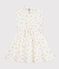 Vestido infantil sin mangas de algodón con estampado de flores blanco MARSHMALLOW/blanco MULTICO