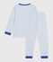 Pijama infantil de algod&oacute;n a rayas azul/blanco