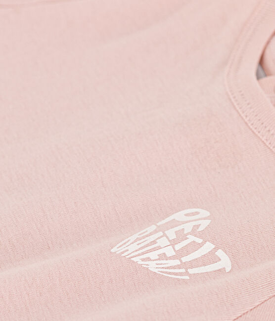 Camiseta de manga corta de algodón para bebé rosa SALINE