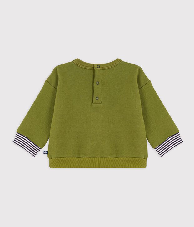 Sudadera de algod&oacute;n con estampado de Petit Bateau vintage para beb&eacute; verde