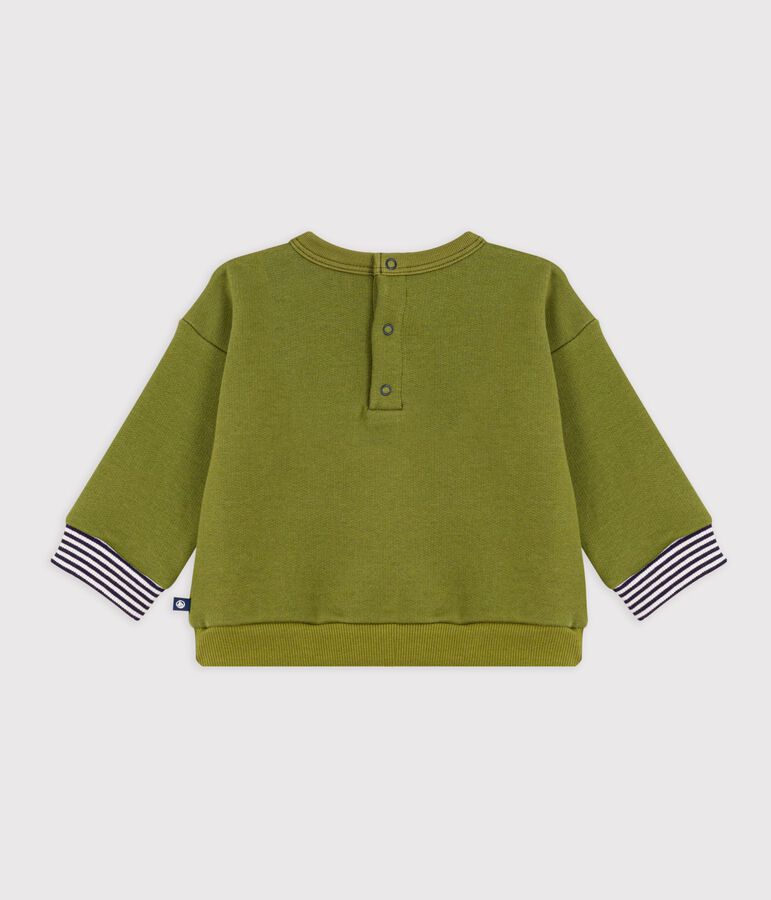 Sudadera de algod&oacute;n con estampado de Petit Bateau vintage para beb&eacute; verde