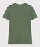 Camiseta L'ICONIQUE de algodón con cuello redondo para mujer verde CROCO
