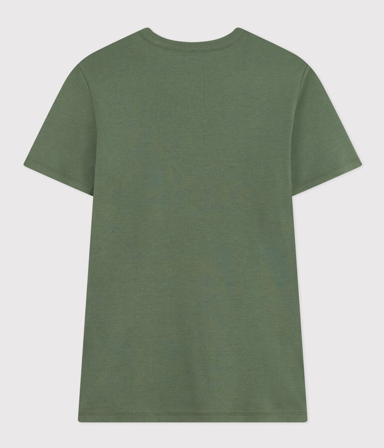 Camiseta L'ICONIQUE de algod&oacute;n con cuello redondo para mujer verde CROCO