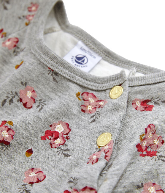 Vestido estampado para niña gris BELUGA/blanco MULTICO