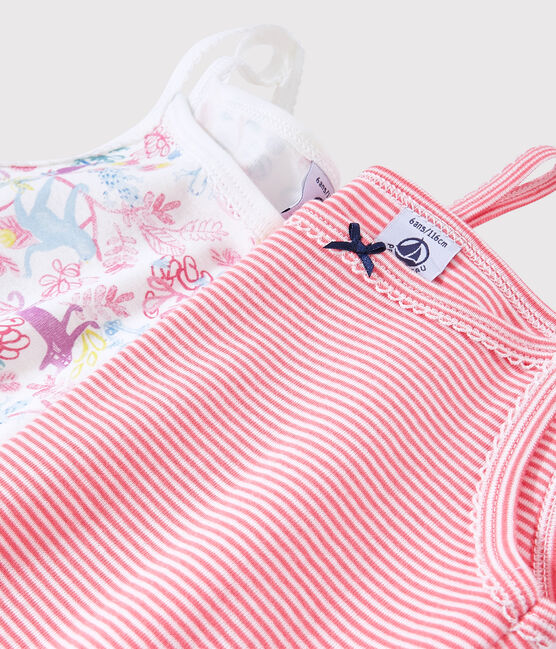 Lote de 2 camisetas de tirantes de jungla de niña variante 1