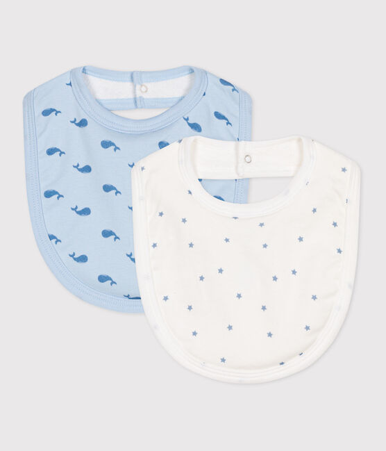 Juego de 2 baberos estampados de algodón para bebé variante 2