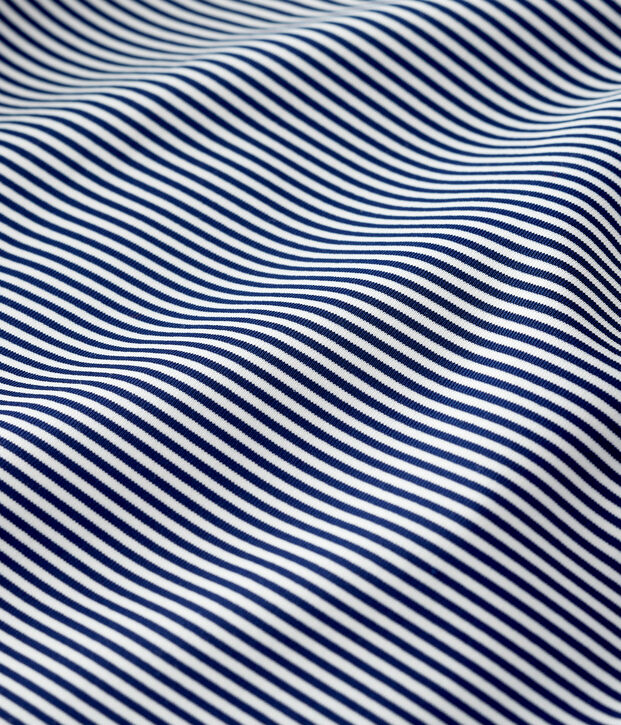 Camiseta anti-UV de material reciclado para beb&eacute; azul/blanco