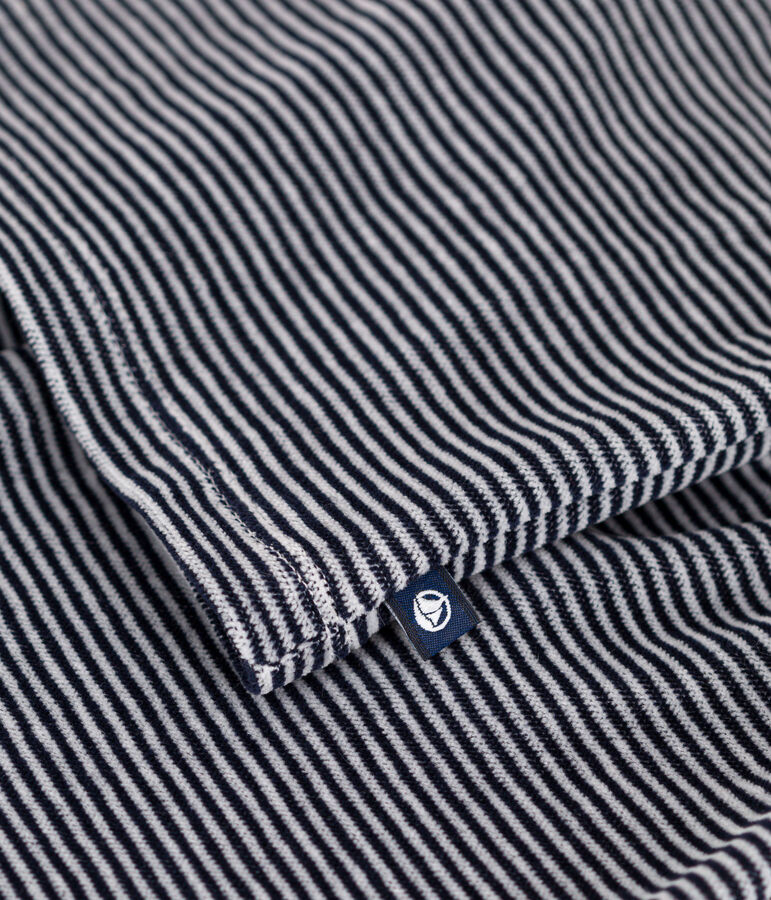 Conjunto de terciopelo a rayas para beb&eacute; azul SMOKING/blanco MARSHMALLOW