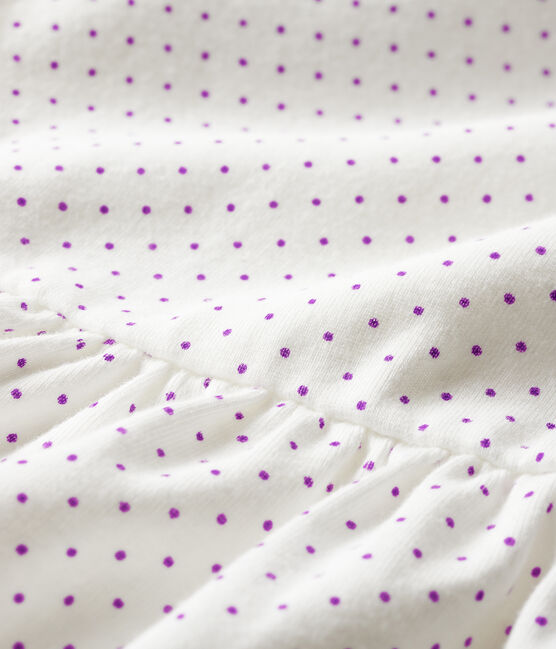 Vestido-bodi estampado para bebé niña violeta REAL/blanco MARSHMALLOW