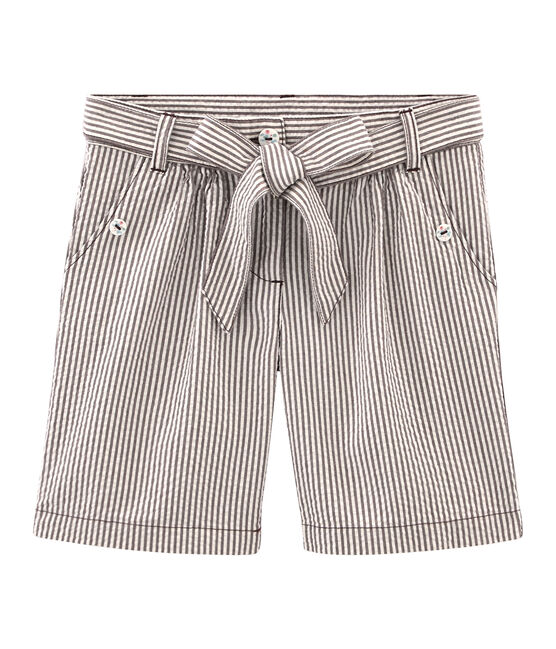 Shorts infantiles para niña rojo VINO/blanco MARSHMALLOW