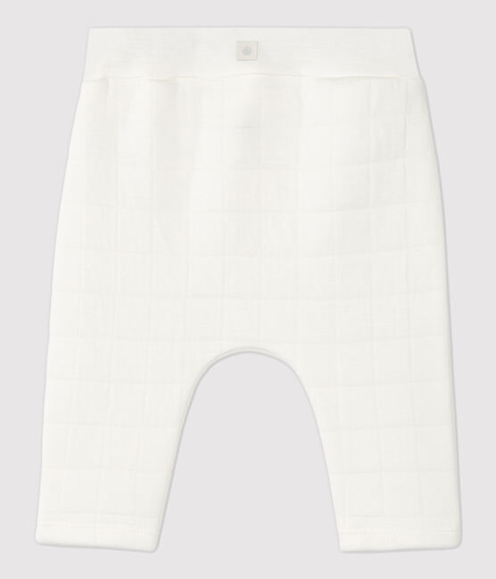 Pantalón blanco acolchado de bebé de algodón orgánico blanco MARSHMALLOW