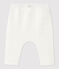 Pantalón blanco acolchado de bebé de algodón orgánico blanco MARSHMALLOW