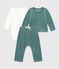 Conjunto de terciopelo y body para bebé verde BRUT