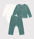 Conjunto de terciopelo y body para bebé