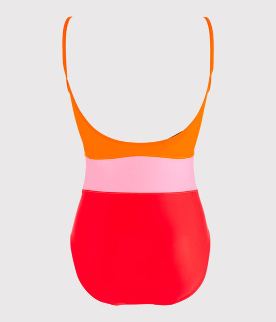 Traje de baño de 1 pieza ecorresponsable para mujer rojo PEPS/blanco MULTICO