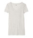 T-shirt femme col V en coton léger