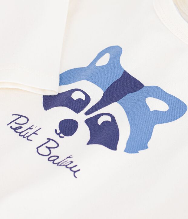 Camiseta de algod&oacute;n de manga larga lisa con estampado para beb&eacute; MILK