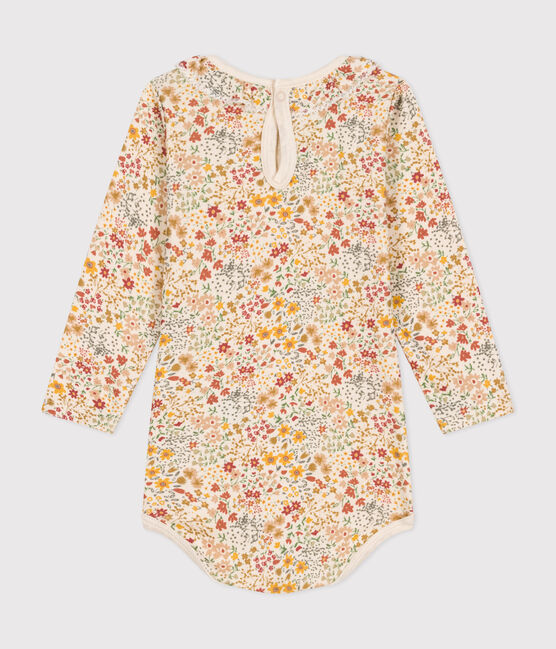 Body de algodón de manga larga con cuello isabelino para bebé blanco AVALANCHE/ MULTICO