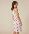 Camisón de algodón para mujer blanco MARSHMALLOW/rojo TERKUIT