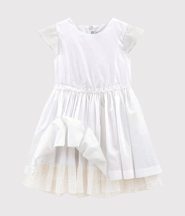 Vestido de ceremonia de ni&ntilde;a blanco