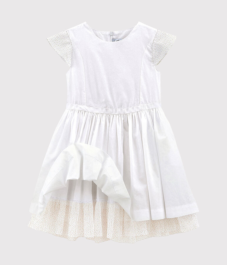 Vestido de ceremonia de ni&ntilde;a blanco