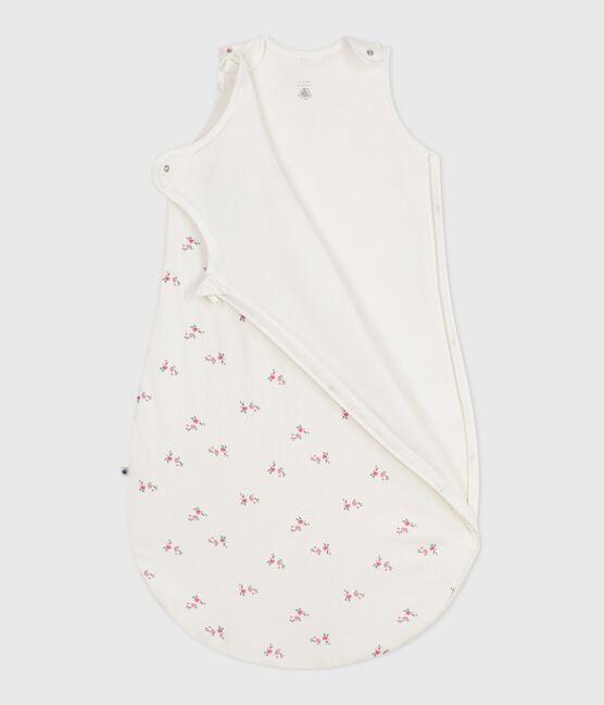 Saco para bebé de algodón con estampado de flores TOG 1,5 blanco MARSHMALLOW/blanco MULTICO