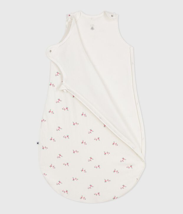 Saco para beb&eacute; de algod&oacute;n con estampado de flores TOG 1,5 blanco/multicolor