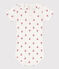 Body de algodón de manga corta con estampado de flores para bebé blanco MARSHMALLOW/blanco MULTICO