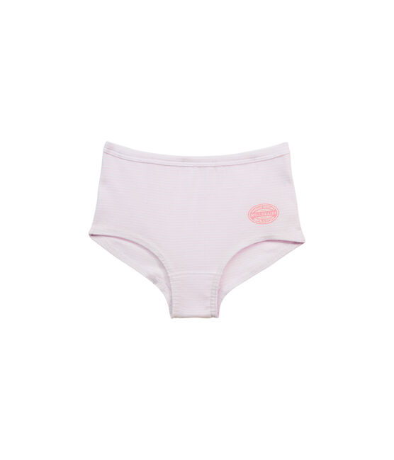 Shorty mil rayas para niña rosa VIENNE/blanco ECUME