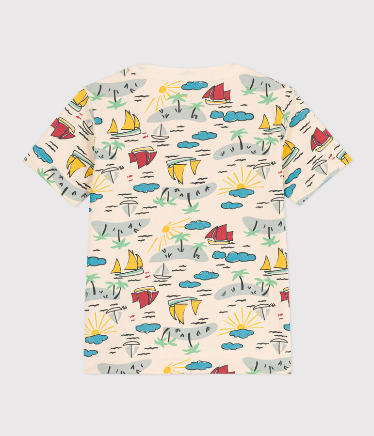 Camiseta de manga corta estampada para ni&ntilde;o crudo/multicolor