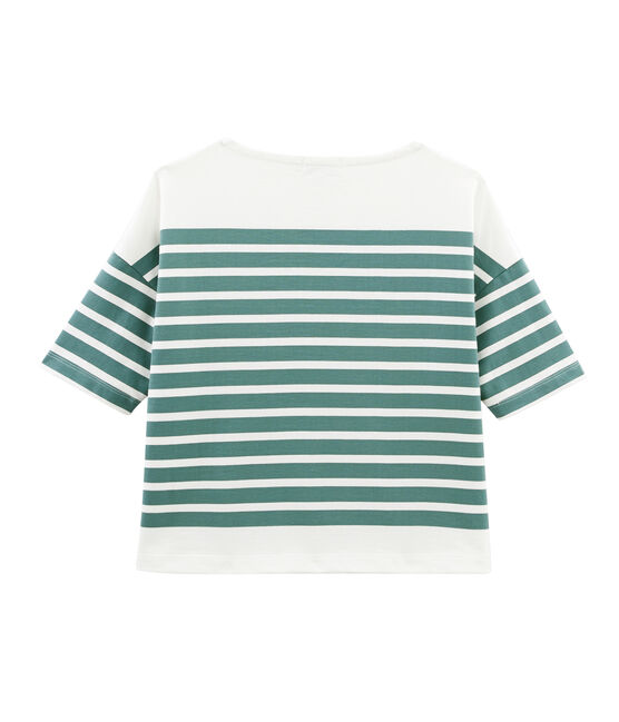 Camiseta marinera para mujer azul BRUT/blanco MARSHMALLOW